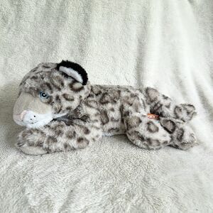Wild Republic Snow Leopard Blue Eyes Soft Plush 14" Stuffed Animal Toy